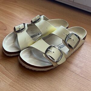 Big buckle Birkenstock Natural Leather